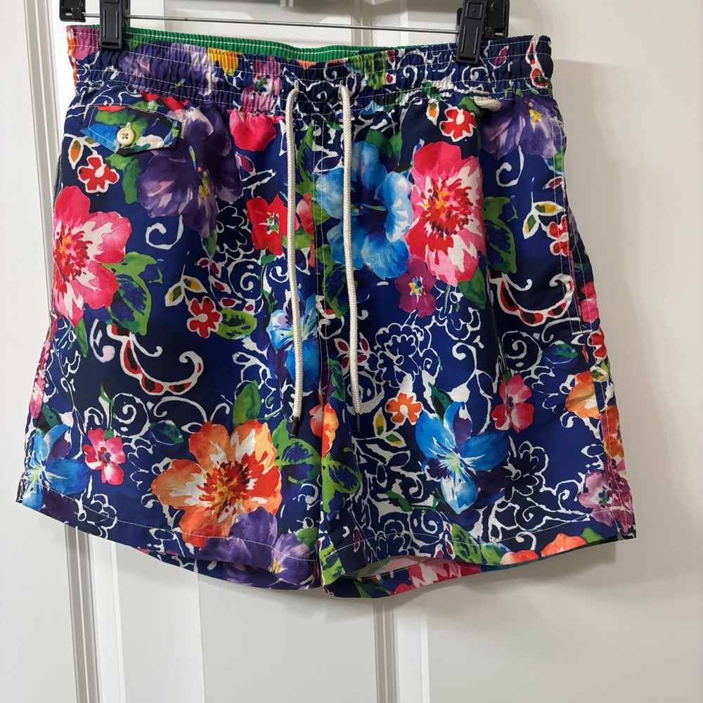 Polo Ralph Lauren Men's Floral Aloha Swimsuit Swim Trunks Swimwear summer